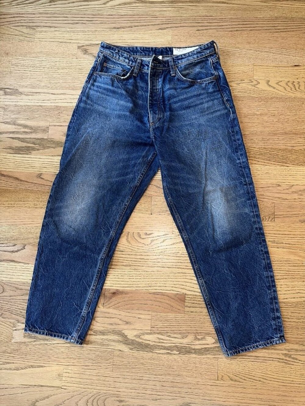 rag & bone Alissa High Rise Barrel Leg Jeans Clover Wash Size 30